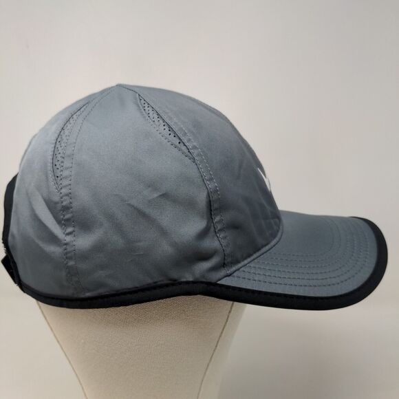 Nike Dri Fit Featherlight Men's Strapback Hat Gray OSFM Embroidered Logo - Picture 7 of 13